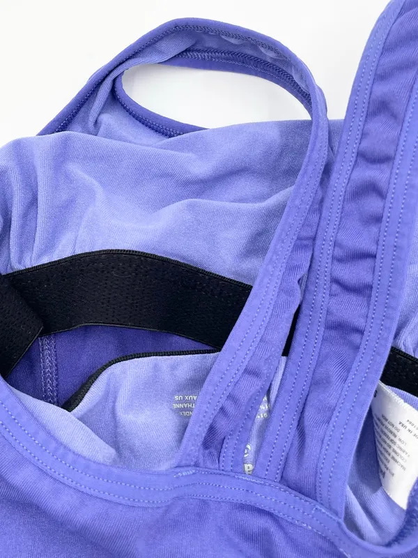 Vintage Y2K Patagonia Capilene Crop Tank Top Size Small Purple Tight Fit Cropped - Image 9