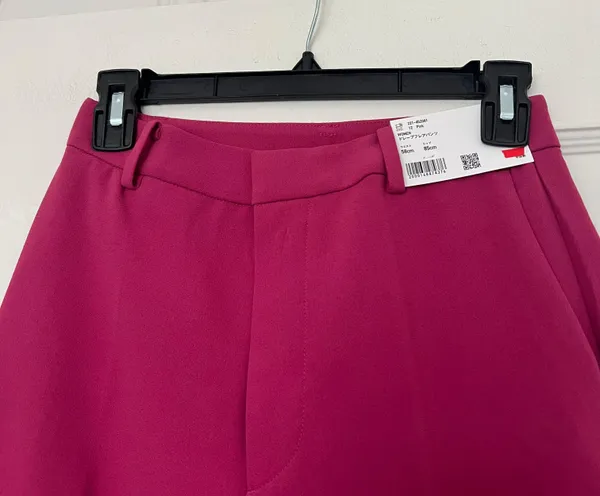 Uniqlo Fuchsia Pink Cropped Straight Leg Dress Pants Slacks Trousers NWT - Image 3