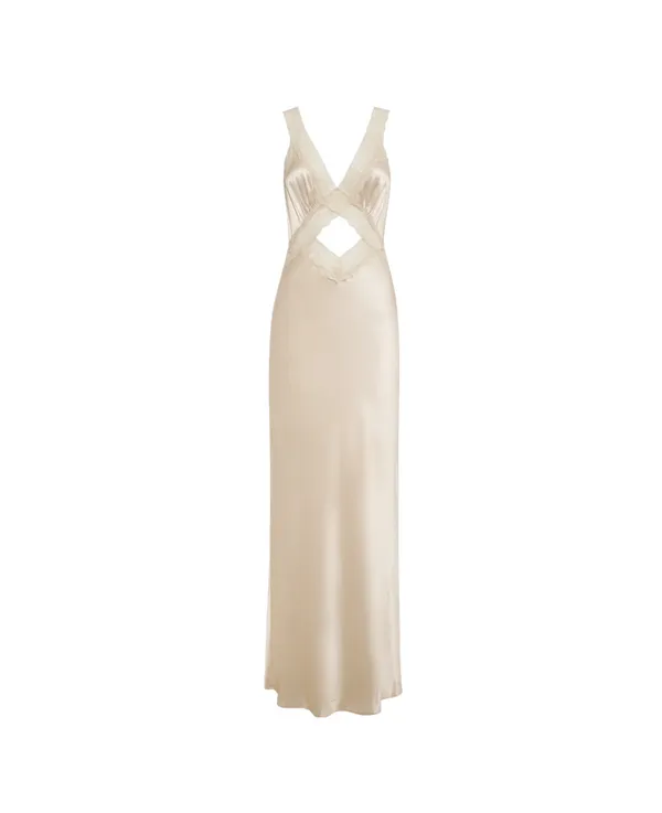 Rumored Crossroads Maxi Dress White - Image 4