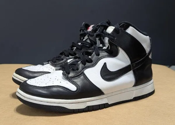 Nike Dunk High Top Sneakers Panda 2021 Womens 9 Streetwear Black White Shoes - Image 4
