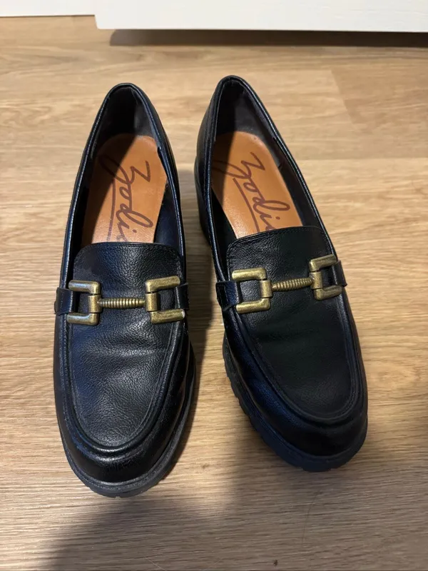 Zodiac Black Leather Horsebit Lug-Sole Loafers Women’s Sz 8 - Image 5