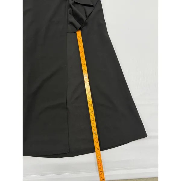 Woosea Black Ruffle Mermaid Evening Gown Asymmetrical Slit Formal Dress size‎ XL - Image 7