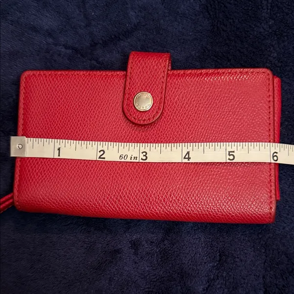 Coach Red Leather Key & Card Holder - Image 6