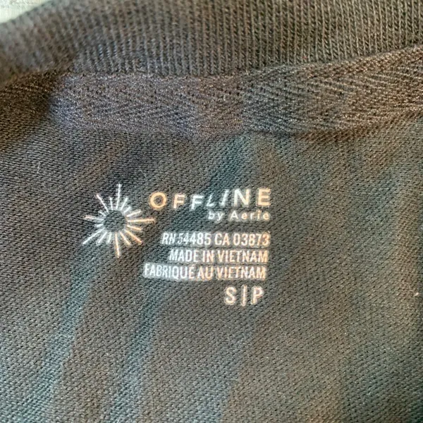 OFFLINE by Aerie‎ Waffle Knit Henley Top Long Sleeve Thumb Hole Small Cozy - Image 5