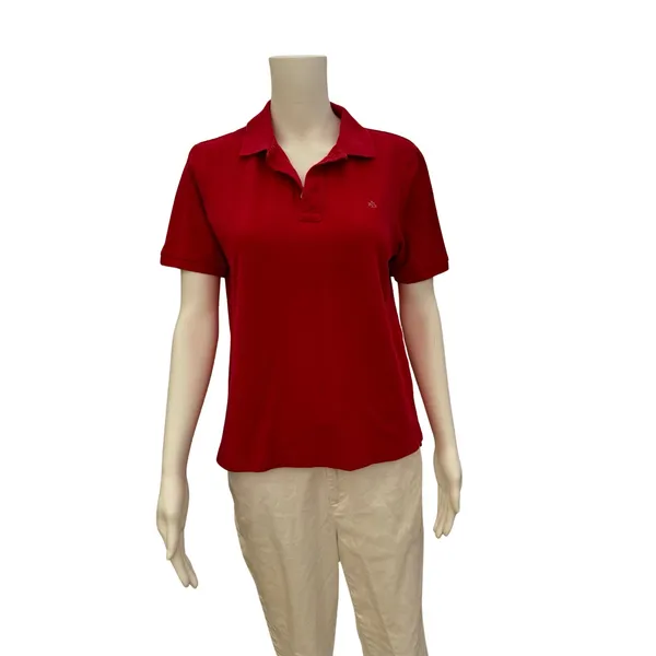 Vintage 90s Ralph Lauren Women’s Red Polo Shirt Medium - Image 2