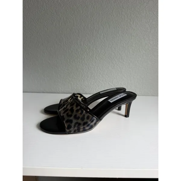 Steve Madden Palomah Leopard Clear Strap Mule Heels Women's 8 New NWOB - Image 5