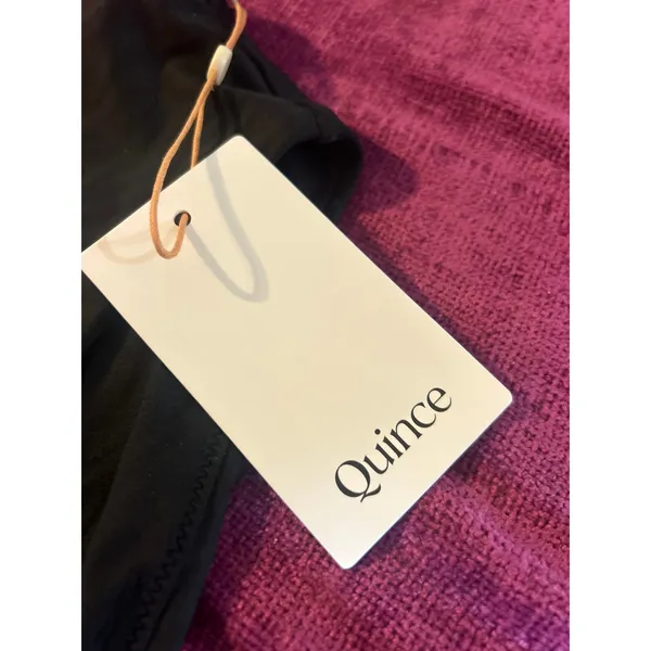 QUINCE High Rise High Leg Bikini Bottom MINIMALIST Black Size Medium M NWT NEW - Image 4
