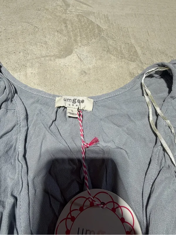 Umgee NWT Aimsel dress boho grey large MSRP$57 - Image 4