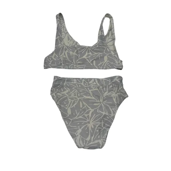 Madewell Reversible‎ Bikini Set Womens M Gray Tropical Floral High Waist Swim - Image 4