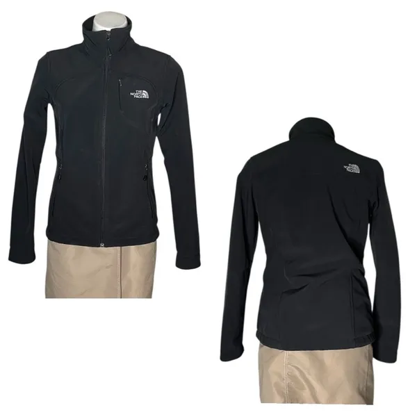THE NORTH FACE Black Jacket Softshell Apex Barrier Full Zip Womens Size Small - Image 11