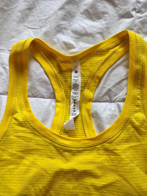 Yellow Lululemon Swiftly Tank - Image 2