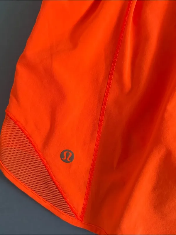 Lululemon Hotty Hot High-Rise Neon Orange Lined 2.5” Shorts - Image 3