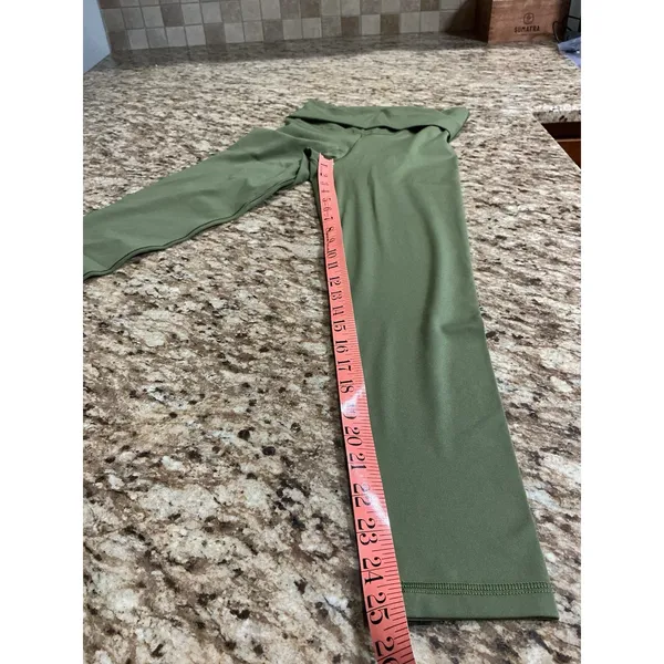 OFFLINE by Aerie Real Me Crossover Leggings S Petite Green High Rise 7/8 25" - Image 4