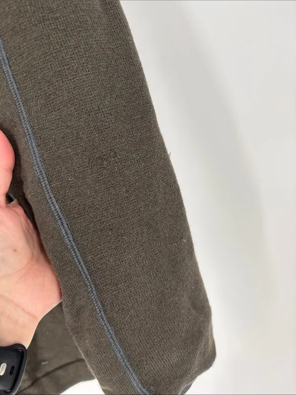 Smartwool green ribbed zip jacket xl - Image 2