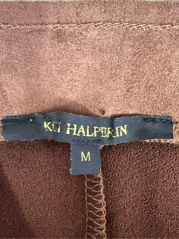 Kobi Halperin Brown Faux Suede Pull On Pants Size Medium - Image 4