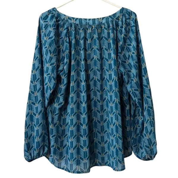 ARIAT Women Blouse Size Medium Lightweight Buttons Long Sleeve Colorful Western‎ - Image 2