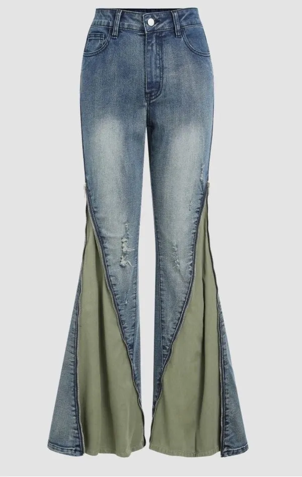 Cider High Waist Zipper Jeans - Image 5