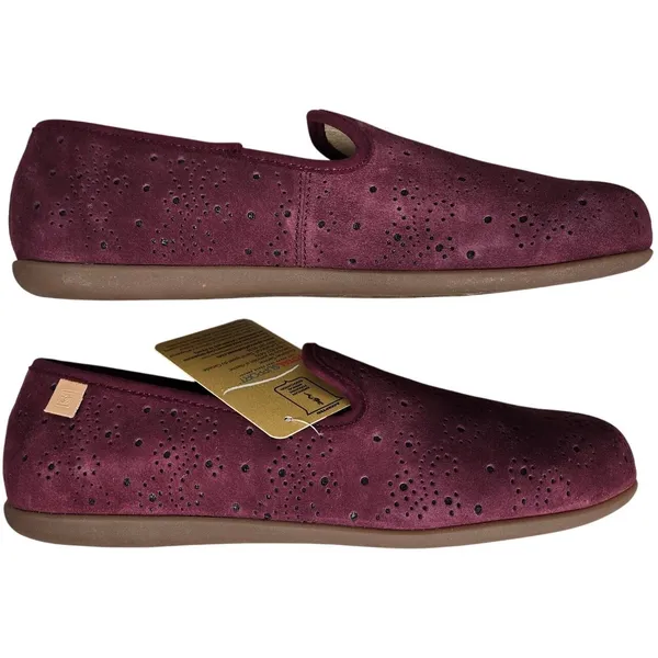 Spenco Women Suede Perforated Ballet Flats Slip On Shoes Mahogany Size 9‎ - Image 3