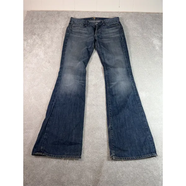 7 for all mankind women's jeans flare 28 low rise‎ - Image 2