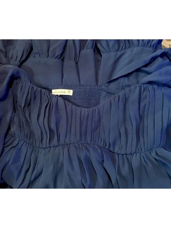 Abercrombie & Fitch Blue Mini Dress Long Sleeve Babydoll Ruffle Hem MP Fairycore - Image 7