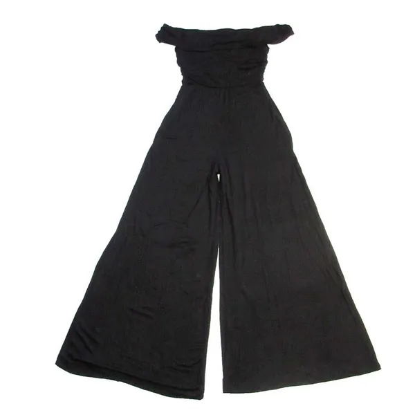 NWT Free People FP Beach Kenna One Piece in Black Off-Shoulder Wide Jumpsuit XS - Image 8