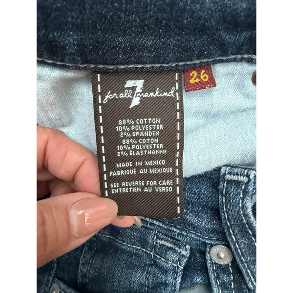 7‎ For All Mankind Roxanne Skinny Jeans Dark Wash Stretch Women's 26 - Image 6