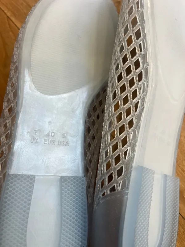 Zara Light blue Mesh Slip-On jelly ballet Flats Sz 9 - Image 9