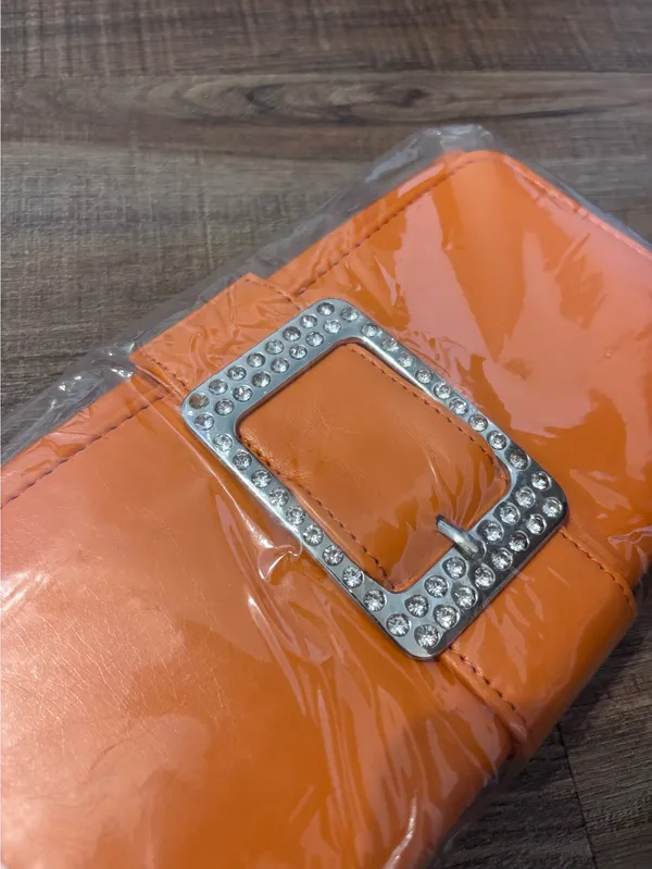 Y2K Orange Buckle Wallet - Image 3