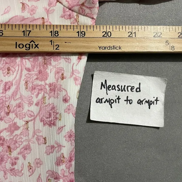 INC Babydoll Dress Size S Pink Floral Chiffon Coquette Feminine Romantic Sheer - Image 11