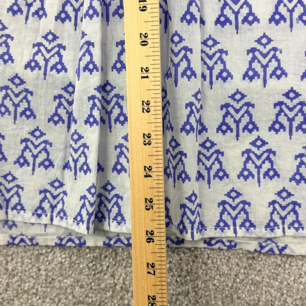 Roberta Roller Rabbit Cotton Tunic Top Blue Block Print Boho Beach Resort M‎ - Image 5
