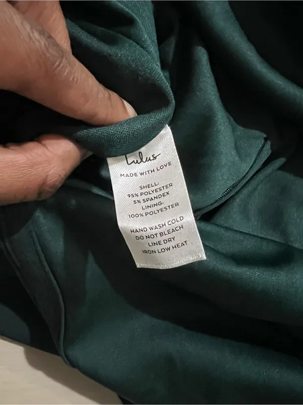 Lulus NWT Women Medium Emerald Green Strapless Pleated Maxi Gown Dress - Image 9
