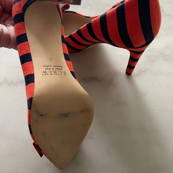J Crew Collection bow pumps in stripe - Image 9