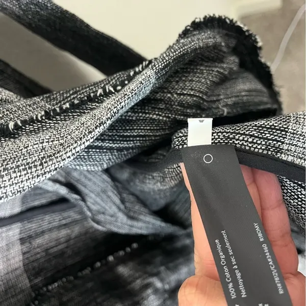 Eileen Fisher‎ Cotton Colorblocked Jacket Shawl Grey Womens Size XXS / XS - Image 7