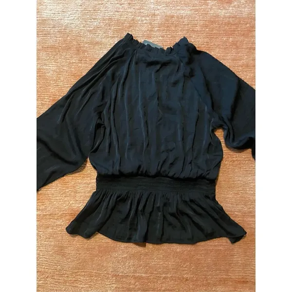 NWT MARC NEW YORK Andrew Marc Black Blouse M - Image 6