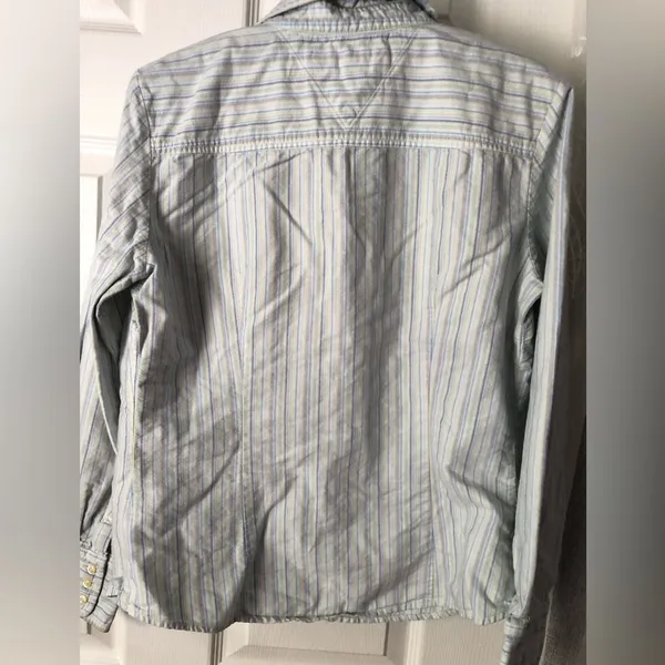 Tommy Hilfiger Striped button up Shirt classic 100% cotton women size M - Image 10
