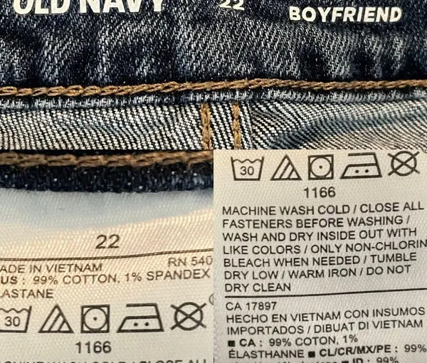 Old Navy Womens Shorts Blue Jean Denim Mid Rise Boyfriend Distress Plus Size 22 - Image 11