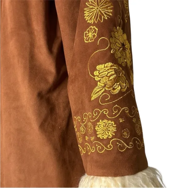 HIPPIE SHAKE HEROES Breaking Hearts Penny Lane Coat - Brown and Gold - Image 7
