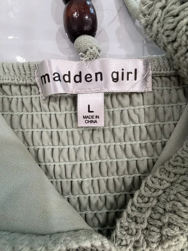 Madden Girl Sage Green Halter Ruffle Sundress - Image 4