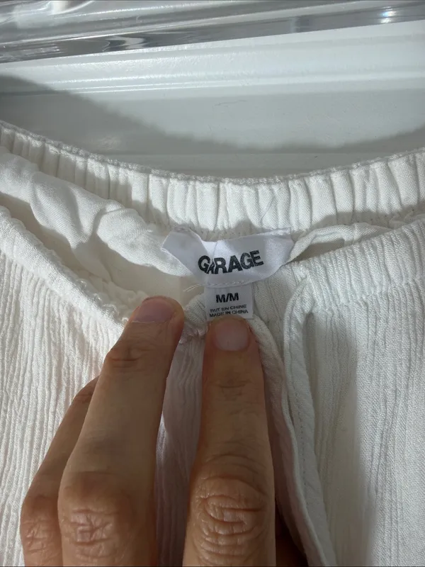 Garage White Long Tiered Gauzy Maxi Skirt Size Medium - Image 2