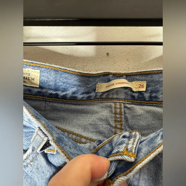 levis premium‎ wedgie straight Distressed jeans 26x26 - Image 3