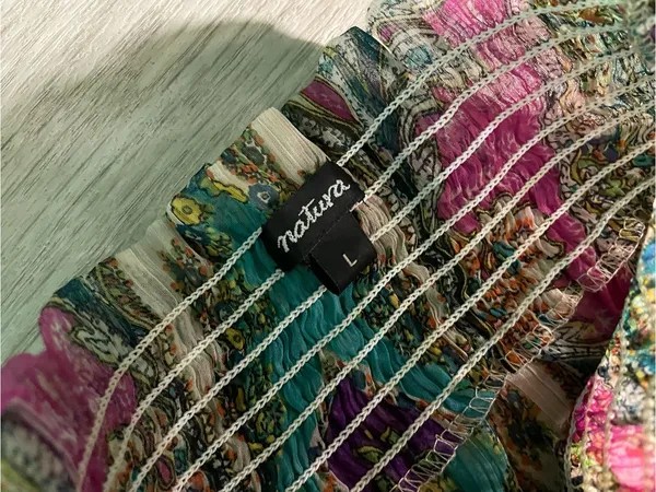 Paisley Smocked Halter Blouse in Multicolor - Image 2