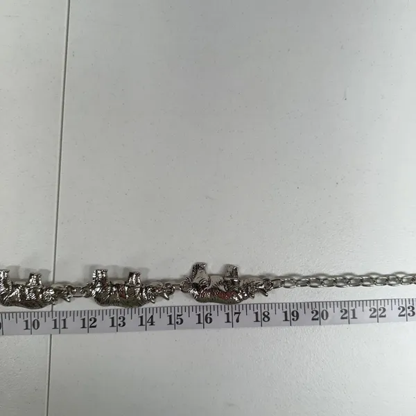 Boho Festival Chain Belt Silver Rhinoceros Safari Animal Statement Y2K Style - Image 6
