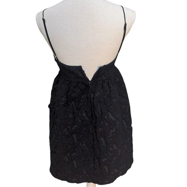 Line & Dot Delilah Mini Dress Black Jacquard Satin Tie XS NWT - Image 6