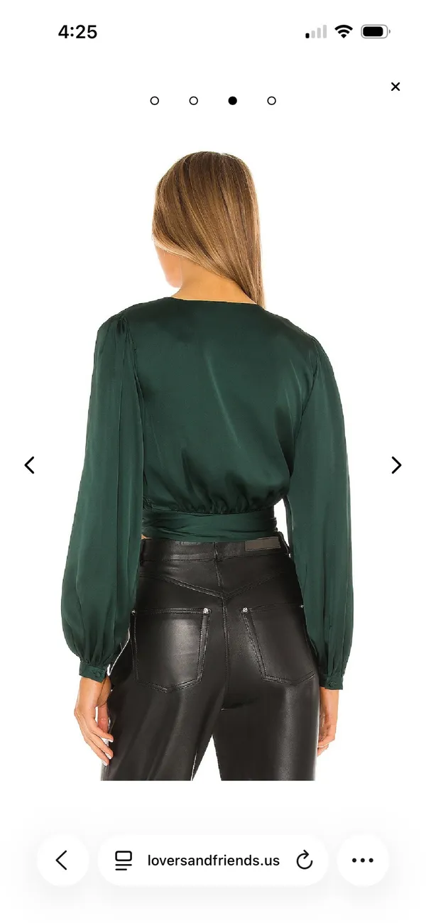 Lovers + Friends Kelly Top Emerald Green - Image 2