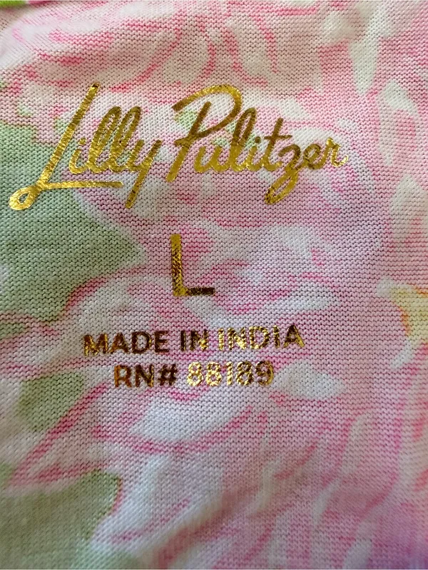 Lilly Pulitzer Dixi Swing Dress Seaside Garden Fit Size Medium (Tag L) - PTP 18” - Image 6