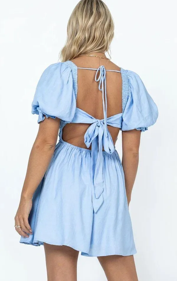 Princess Polly Mini Blue Dress - Image 2