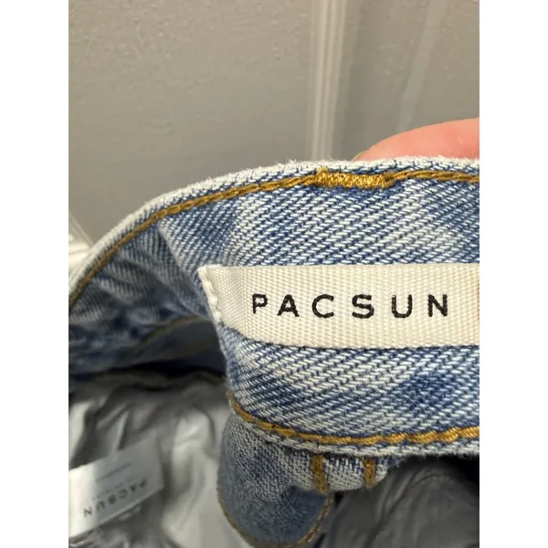 PacSun 90s Boyfriend Jeans Women 26 Light Wash Distressed High Rise Straight Leg - Image 6