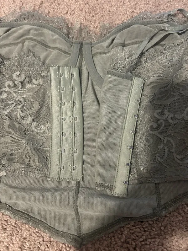 Free people Lace Bustier Crop Top in Sage Green - Image 8