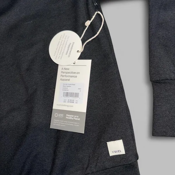 Vuori Granite Funnel Neck Pullover Sweater Sweatshirt Heather Black Soldout S - Image 10