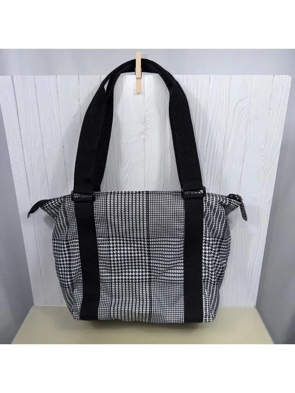 Lauren Ralph Lauren Houndstooth Plaid Tote Bag - Image 8
